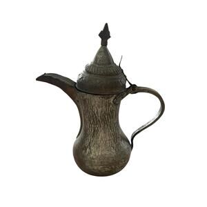 ISLAMIC ANTIQUE ARABIC COPPER & BRASS Handmade COFFEE POT HUGE DALLAH 17” Tall
